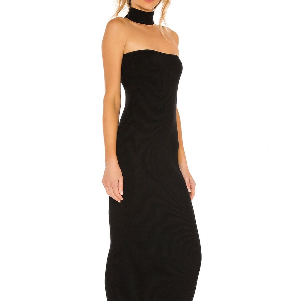 Misha Collection ribbed chocker designer dress